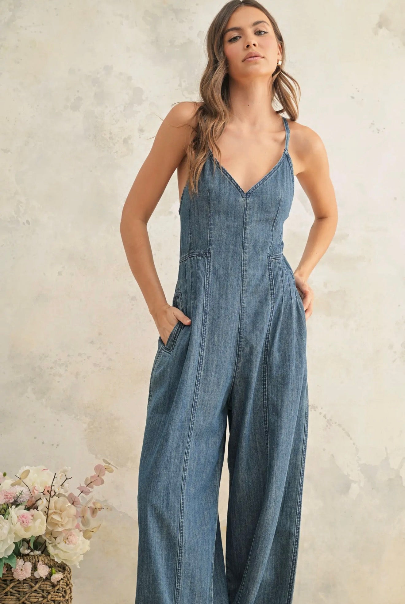 The Saylor Denim Jumpsuit