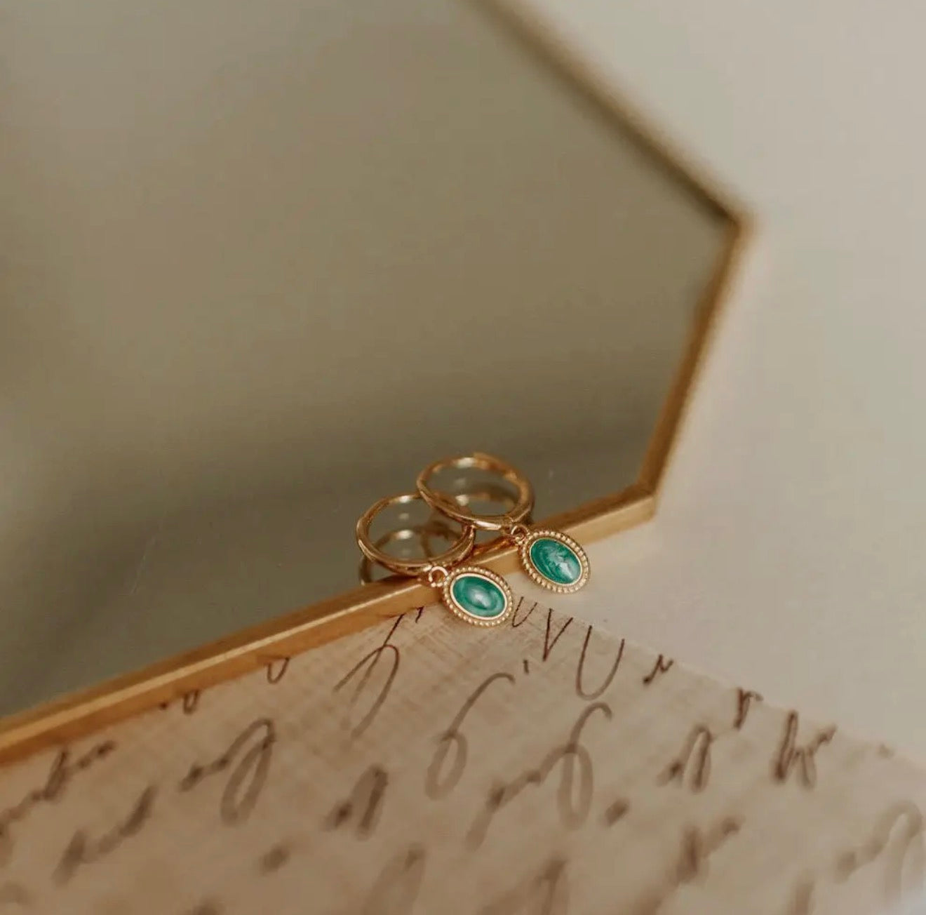 Riley Turquoise Hoops