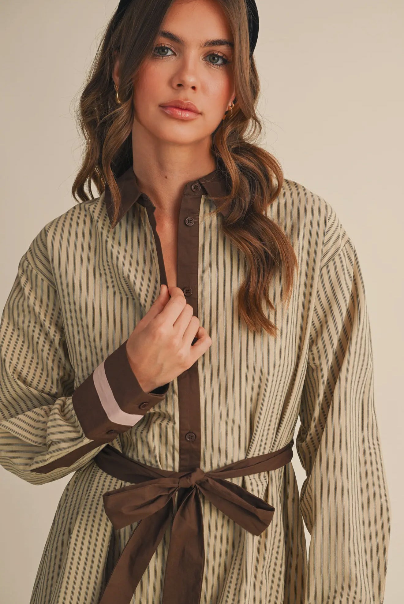 Coco Striped Shirt Dress