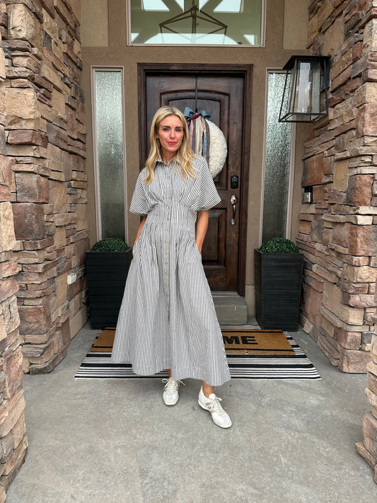 Harper Striped Shirt Dress