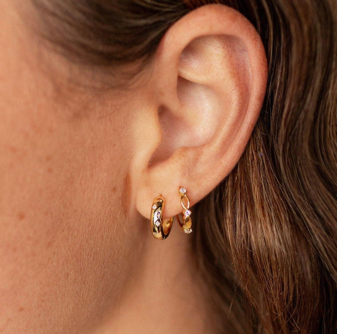 Charli Diamond & Polka Dot Hoops