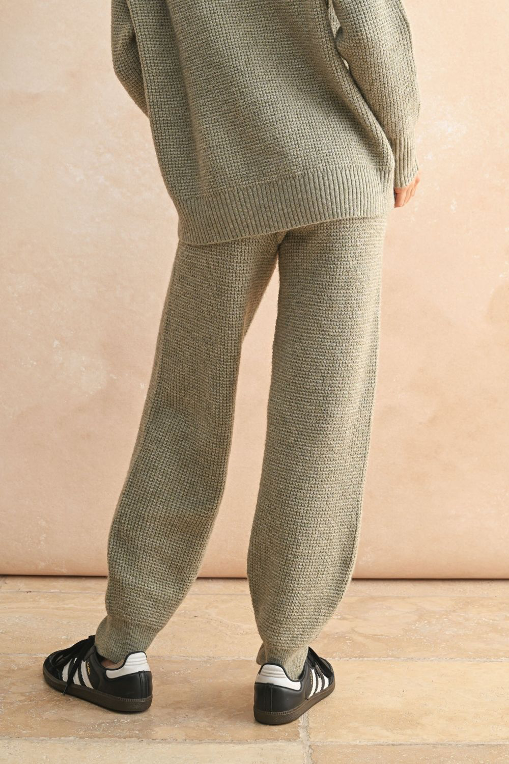 Waffle Knit Lounge Set - alternate product view at Vogue Villa