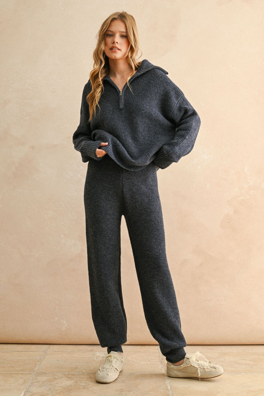 Waffle Knit Lounge Set