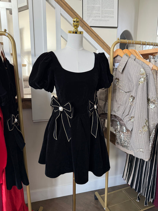 Velvet Bow Dress