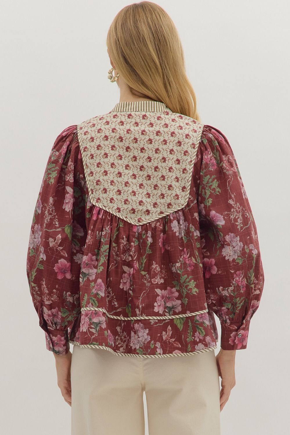 The Winter Rose Peasant Top