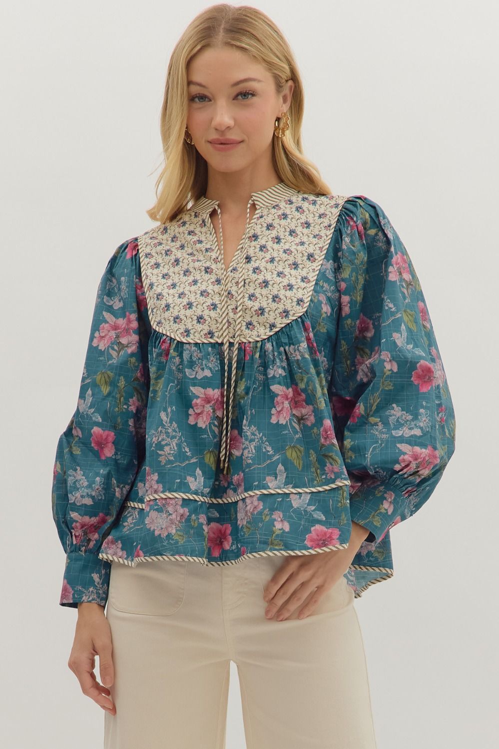 The Winter Rose Peasant Top