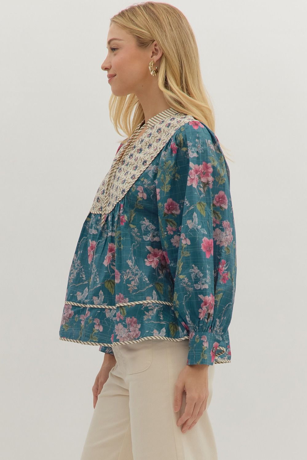 The Winter Rose Peasant Top