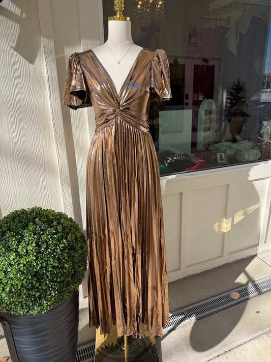 Metallic Midi Dress