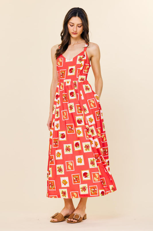 Stamp Print Sundress