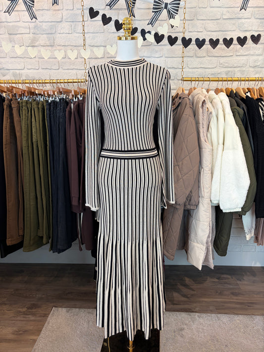 The Paris Striped Maxi Dress