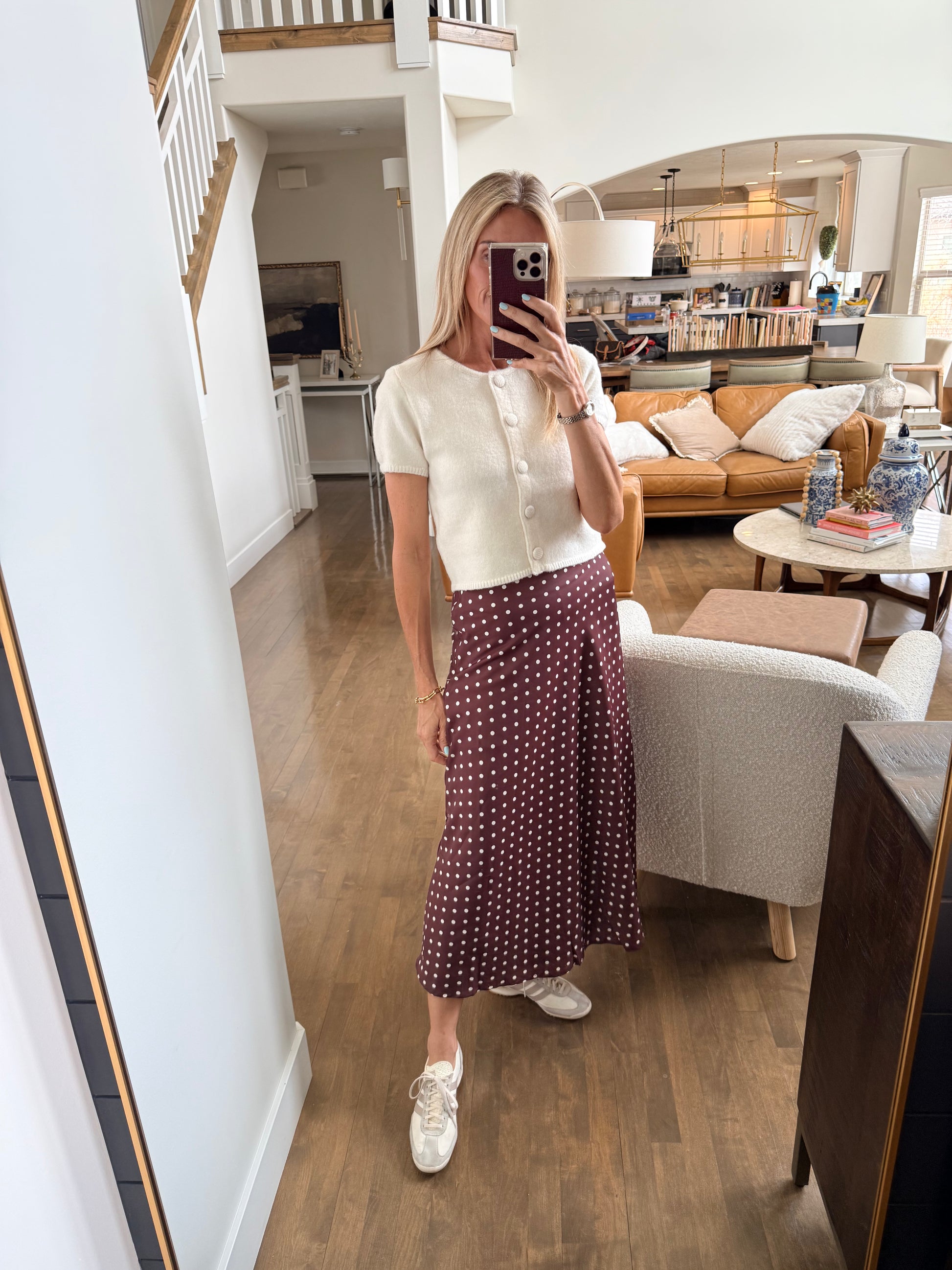 The Odette Button Sweater - alternate product view at Vogue Villa