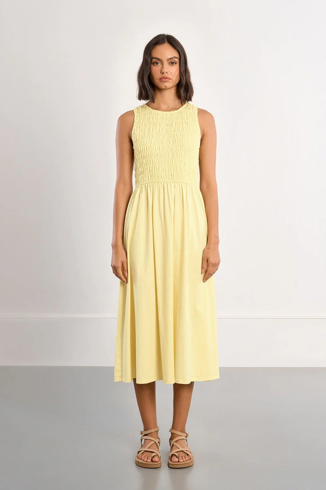 Smocked Midi Dress