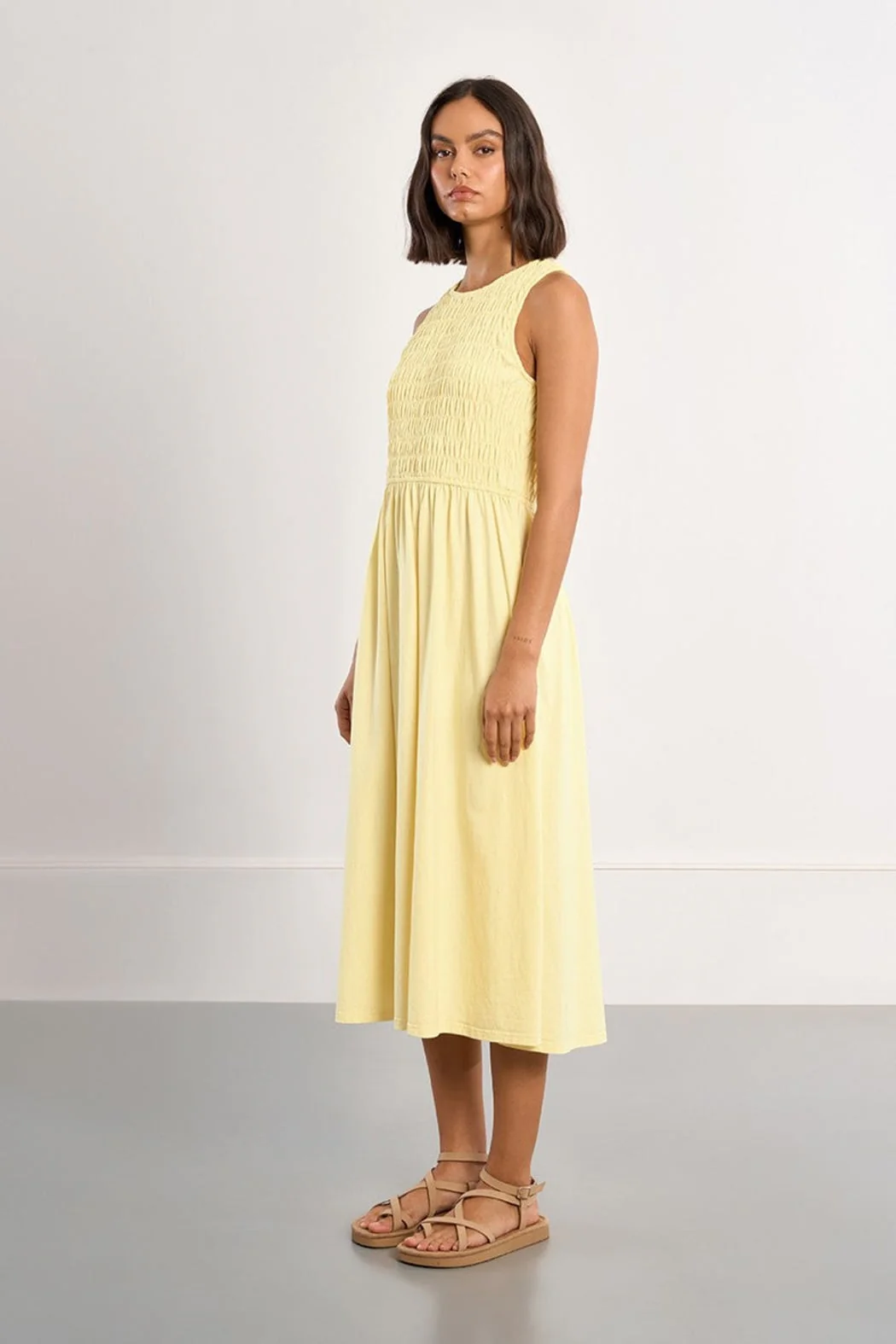Smocked Midi Dress