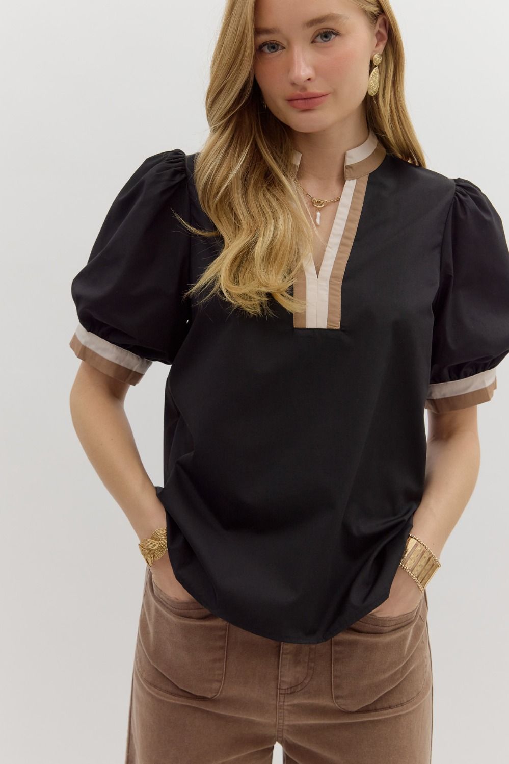 The Ashford Contrast Trim Blouse
