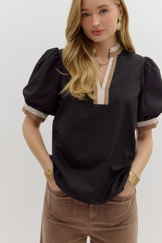 The Ashford Contrast Trim Blouse
