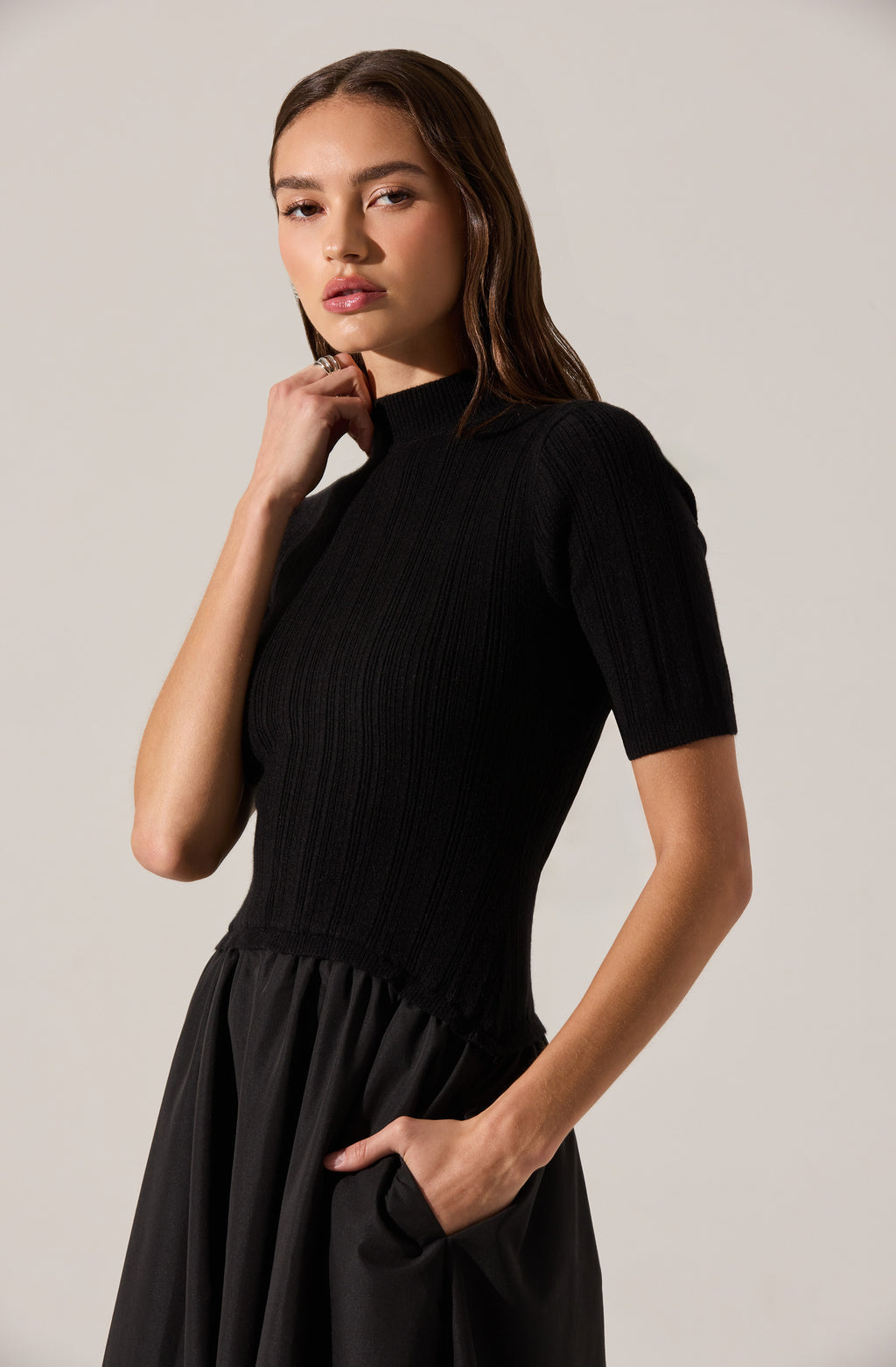 The Sloane Knit Bubble Hem Dress