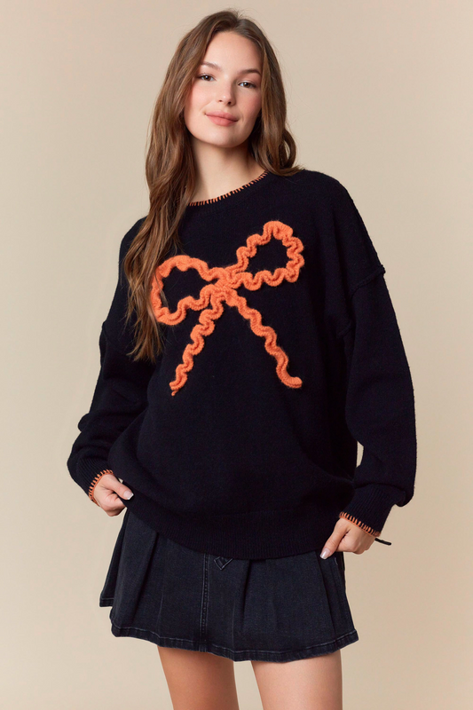 Halloween Bow Sweater