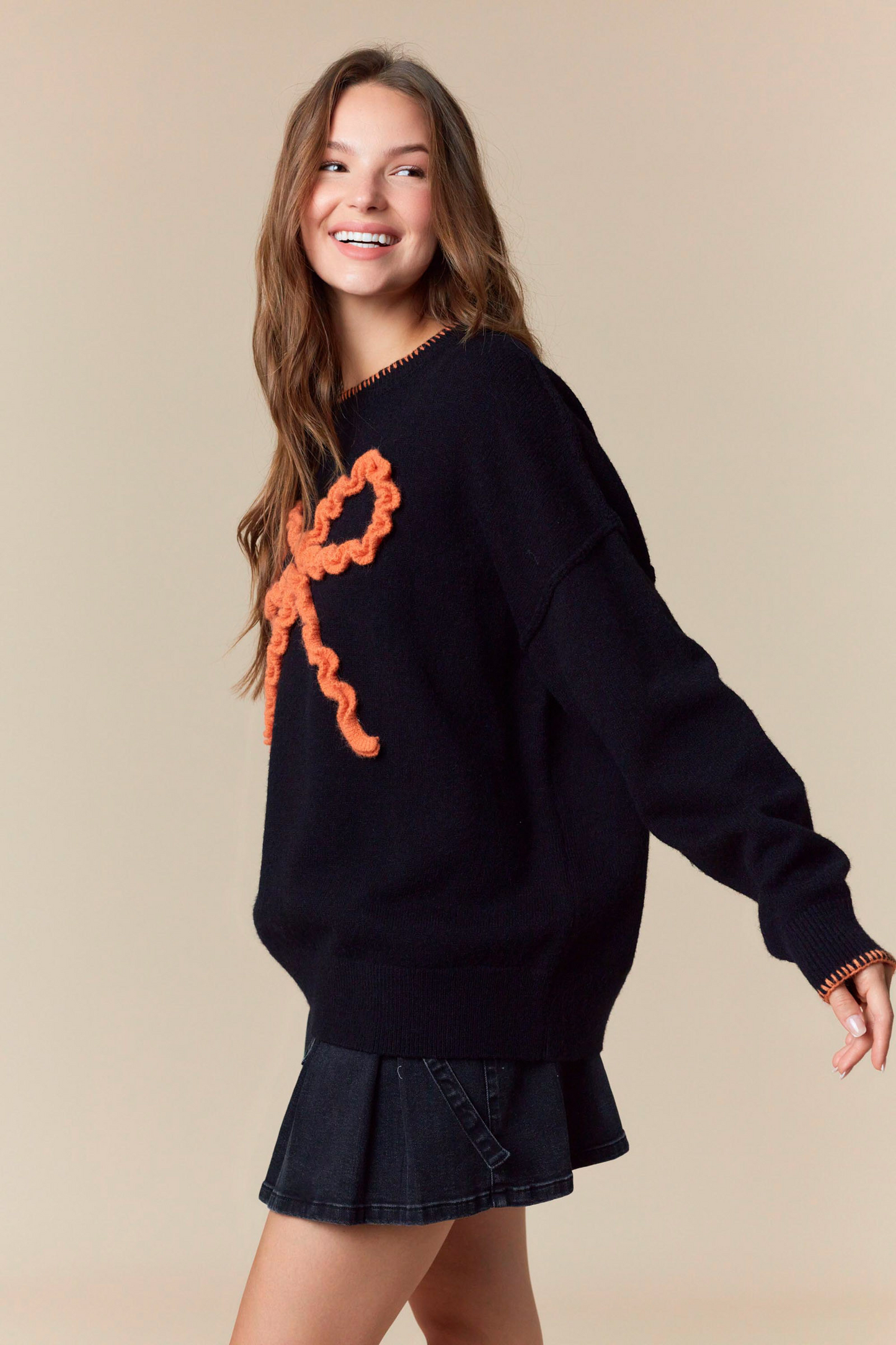 Halloween Bow Sweater