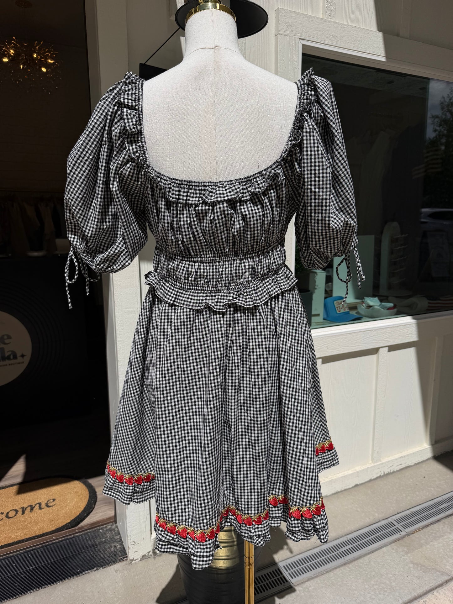 Strawberry Fields Gingham Dress