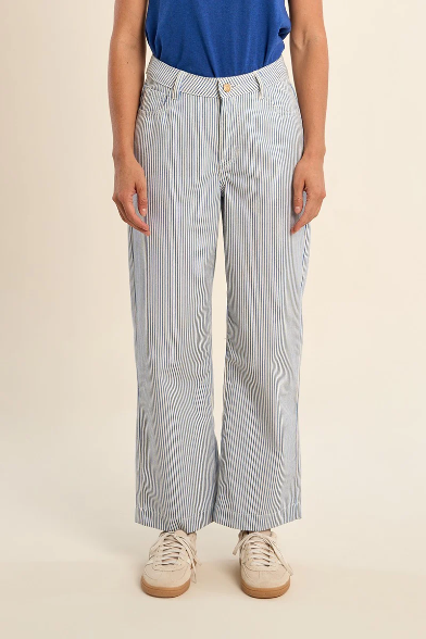 Striped Straight Jeans