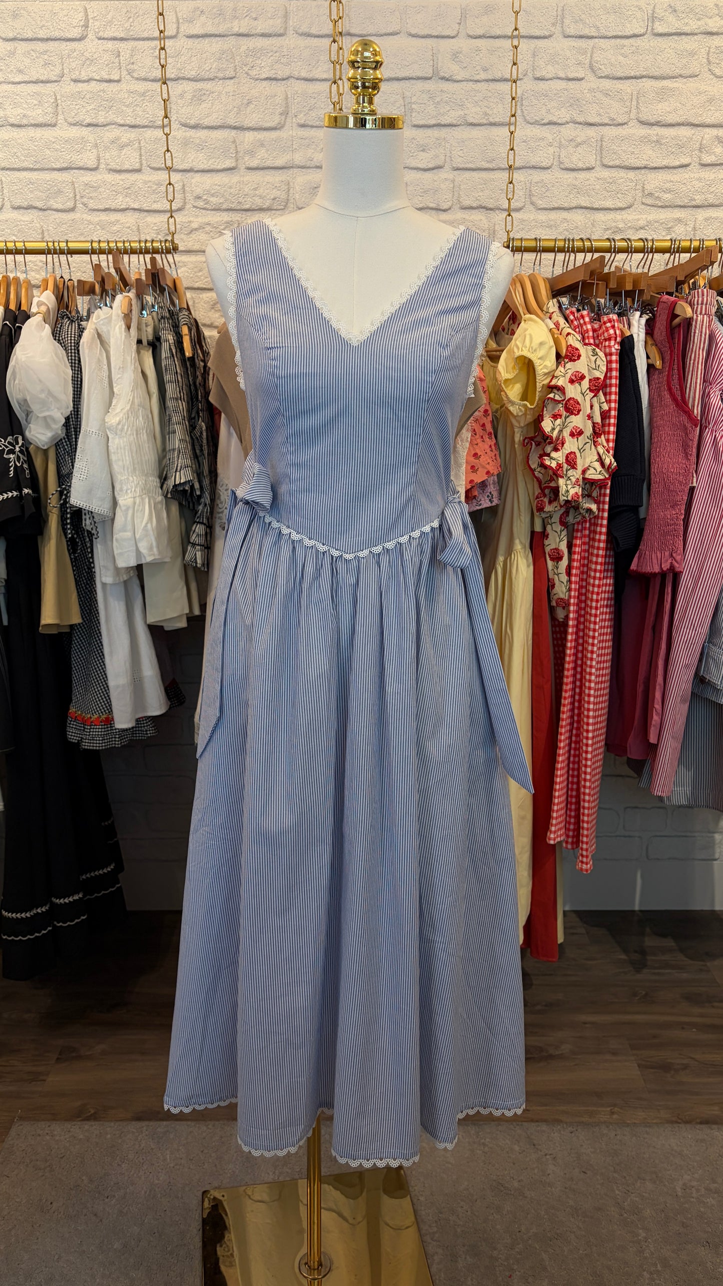 The Capri Blue Midi Dress