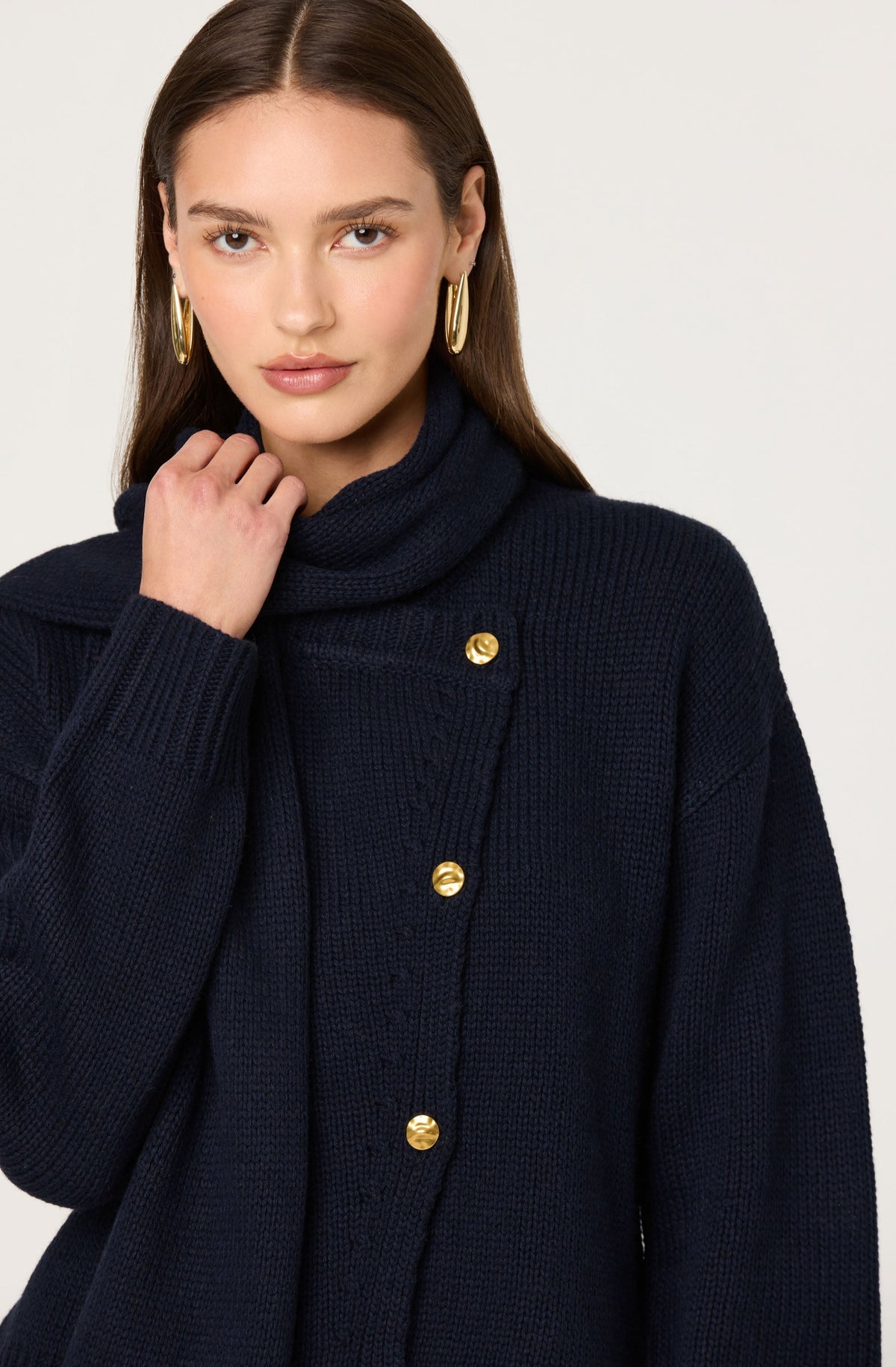 Jaqueline Asymmetrical Scarf Cardigan