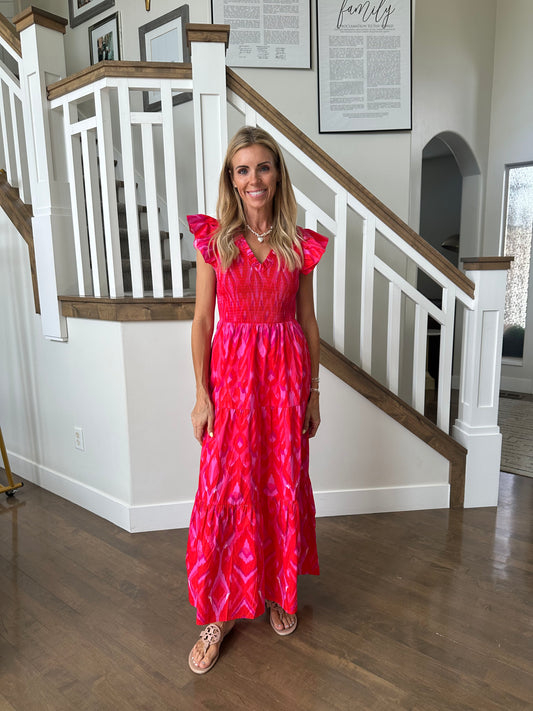 Amara Ikat Midi Dress