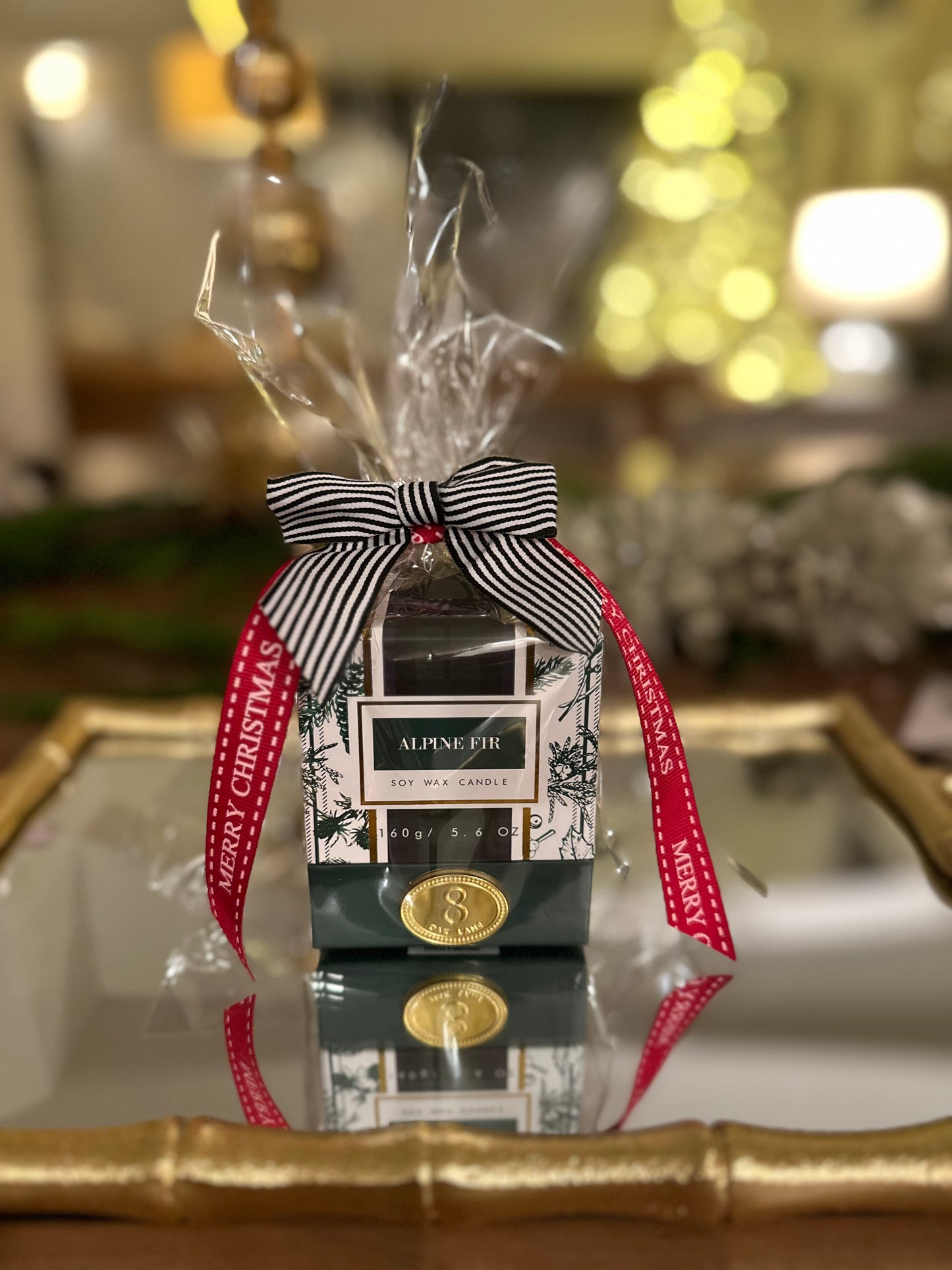 Alpine Fir Candle Gift Wrapped