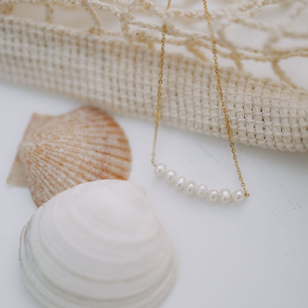 Oceanside Pearl Necklace - alternate product view at Vogue Villa