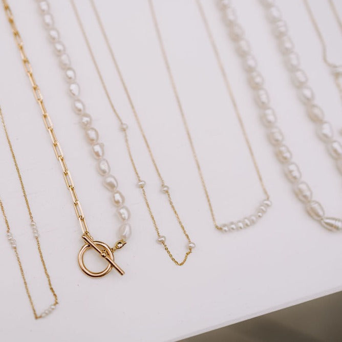Oceanside Pearl Necklace - alternate product view at Vogue Villa