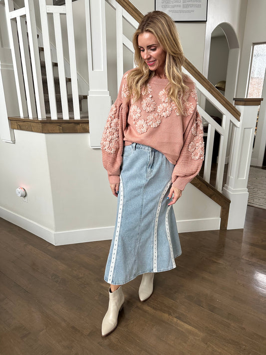 Elsa Hand Embroidered Sweater