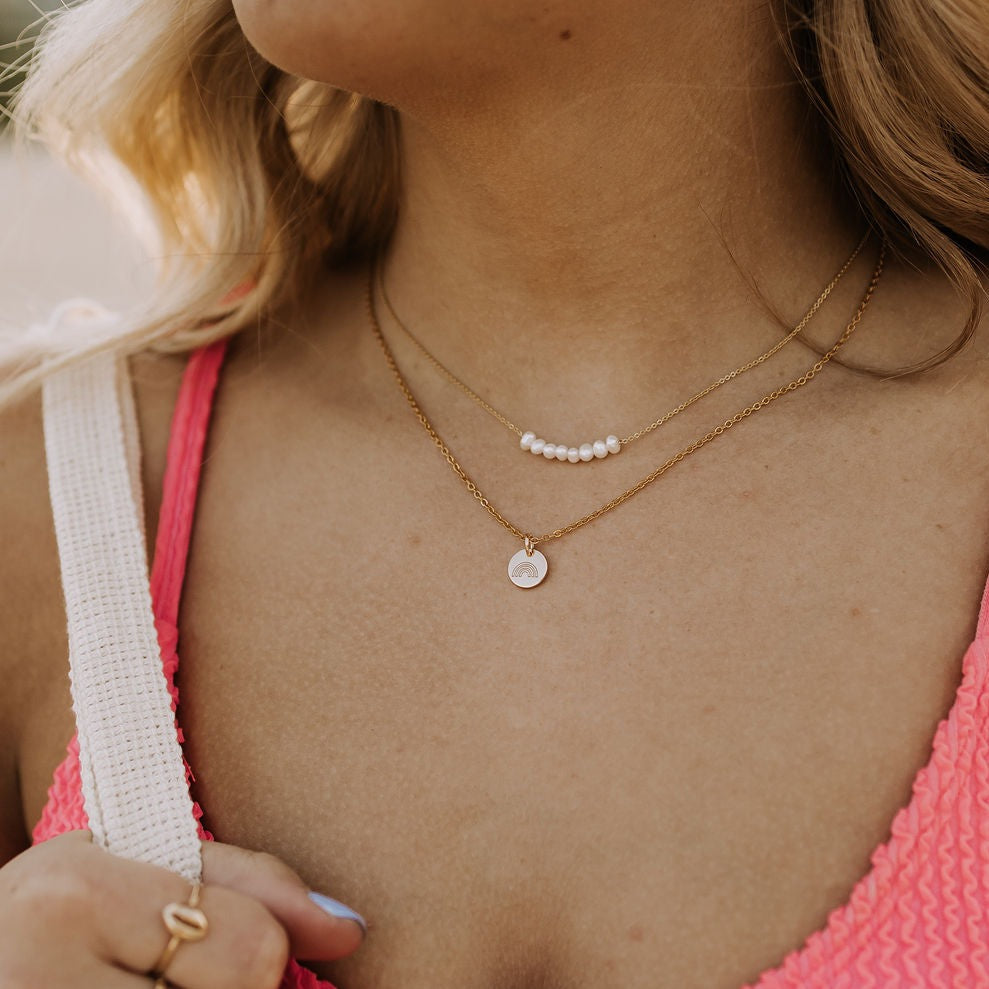 Oceanside Pearl Necklace - alternate product view at Vogue Villa