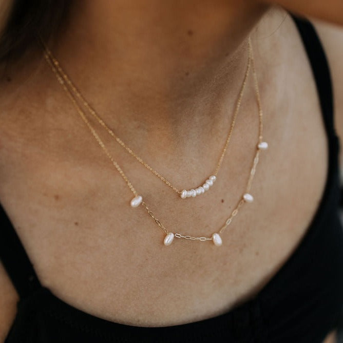 Oceanside Pearl Necklace - alternate product view at Vogue Villa