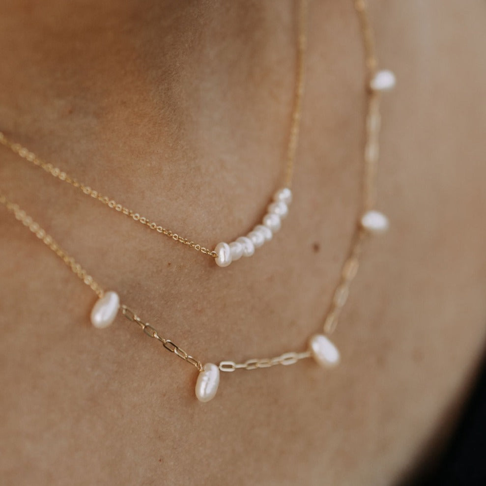 Oceanside Pearl Necklace - alternate product view at Vogue Villa