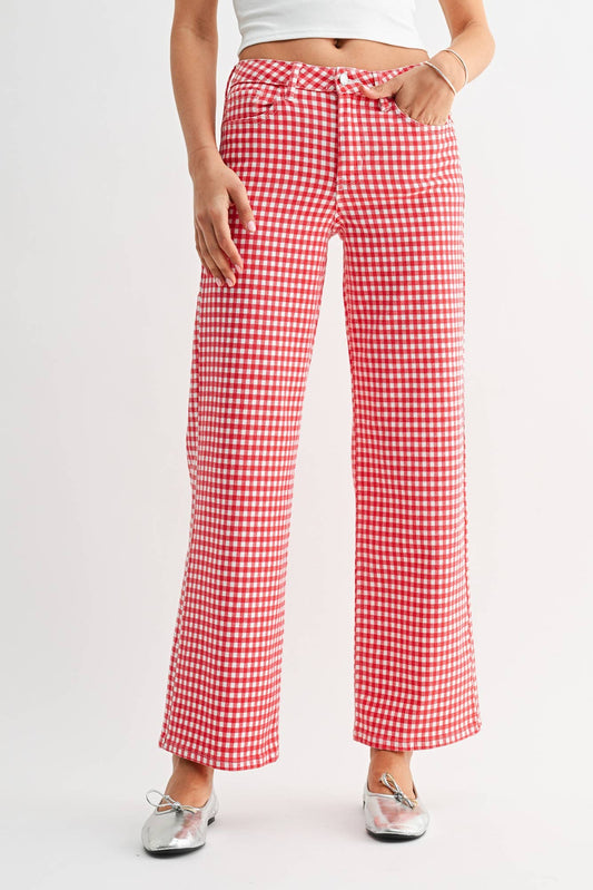 The Nantucket Gingham High Rise Pants