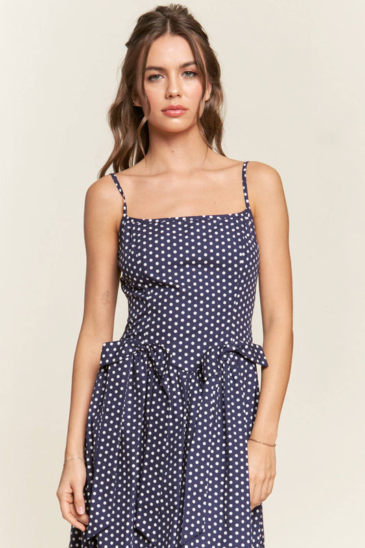 Dottie Bow Tied Midi-Dress