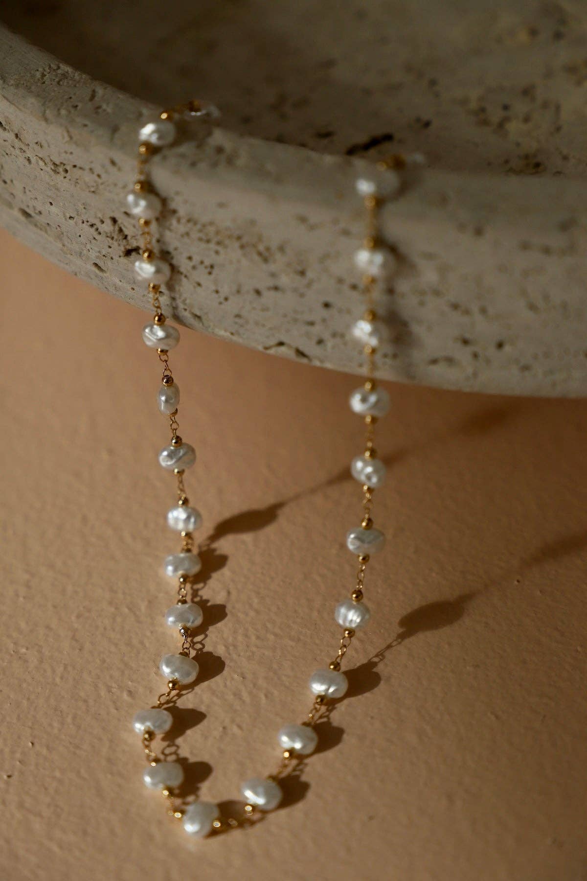 Pearl Station Chain Necklace
