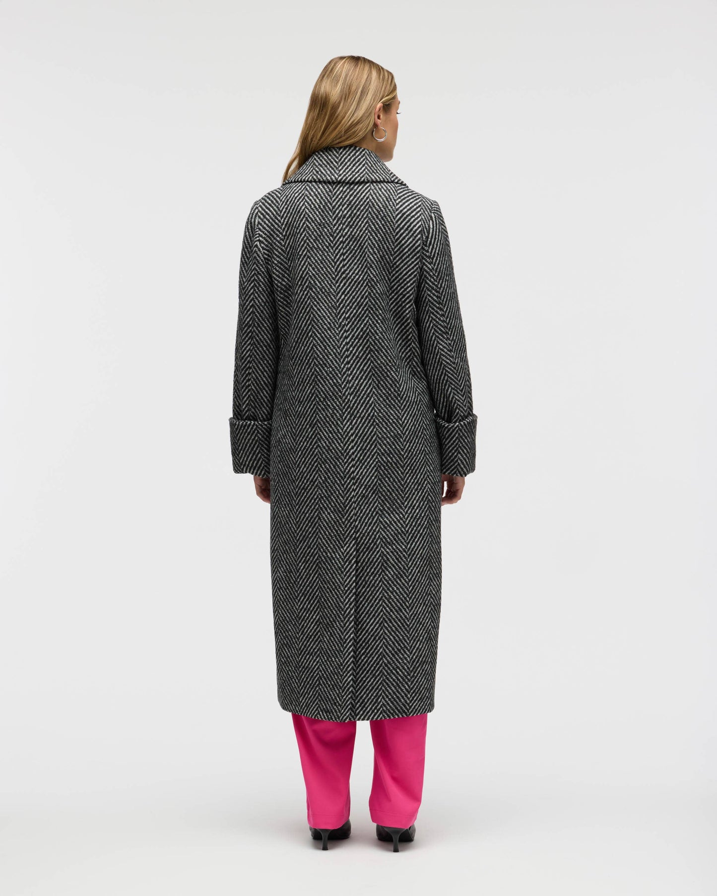 Retro Bold Chevron Oversize Coat