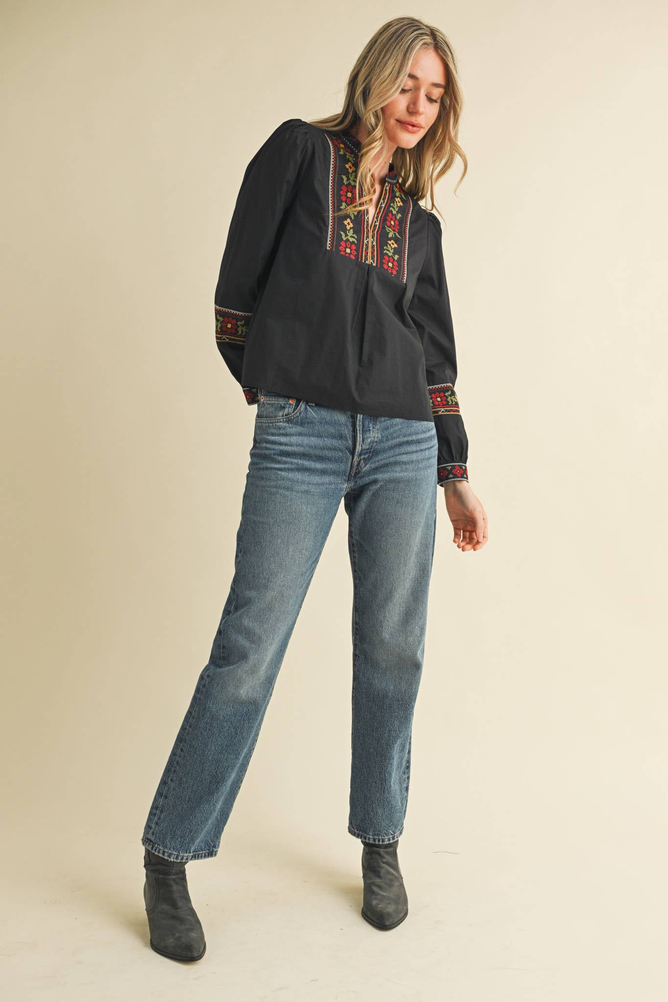 Cross Stitch Embroidered blouse