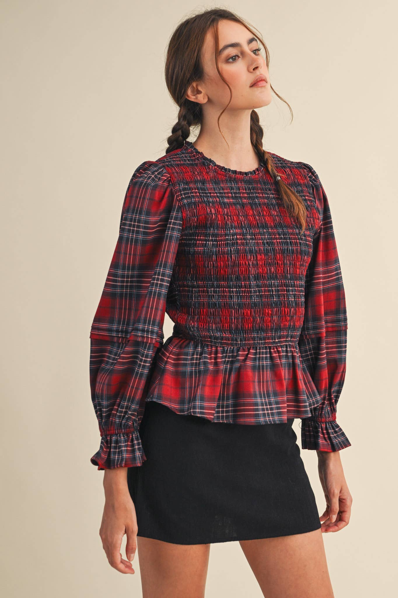 The Highland Smocked Peplum Top