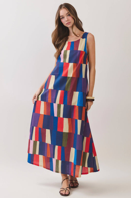 The Andi Geometric Print Maxi Dress