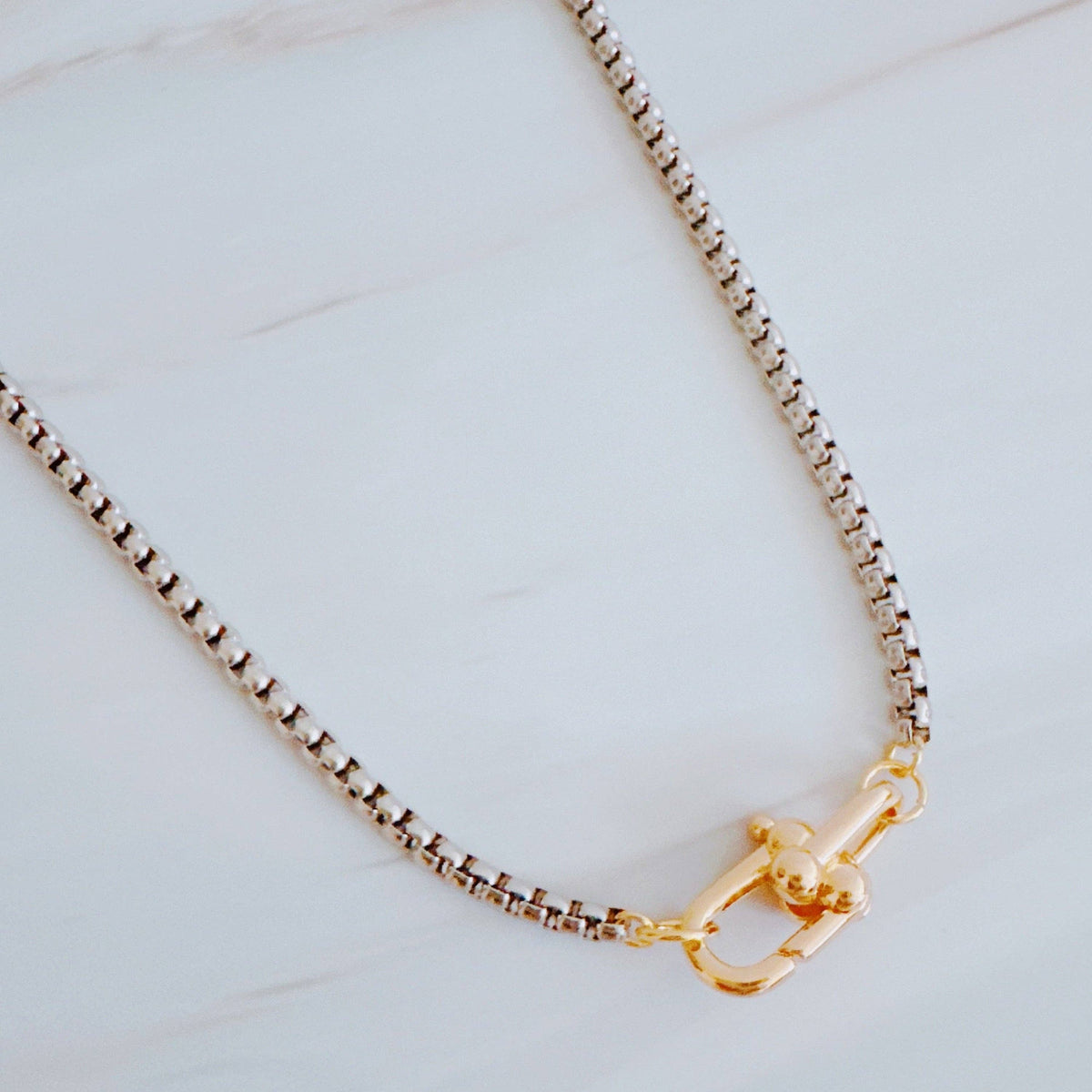 U Link Lock Chain Necklace
