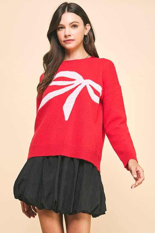 Coquette Sweater - Crimson