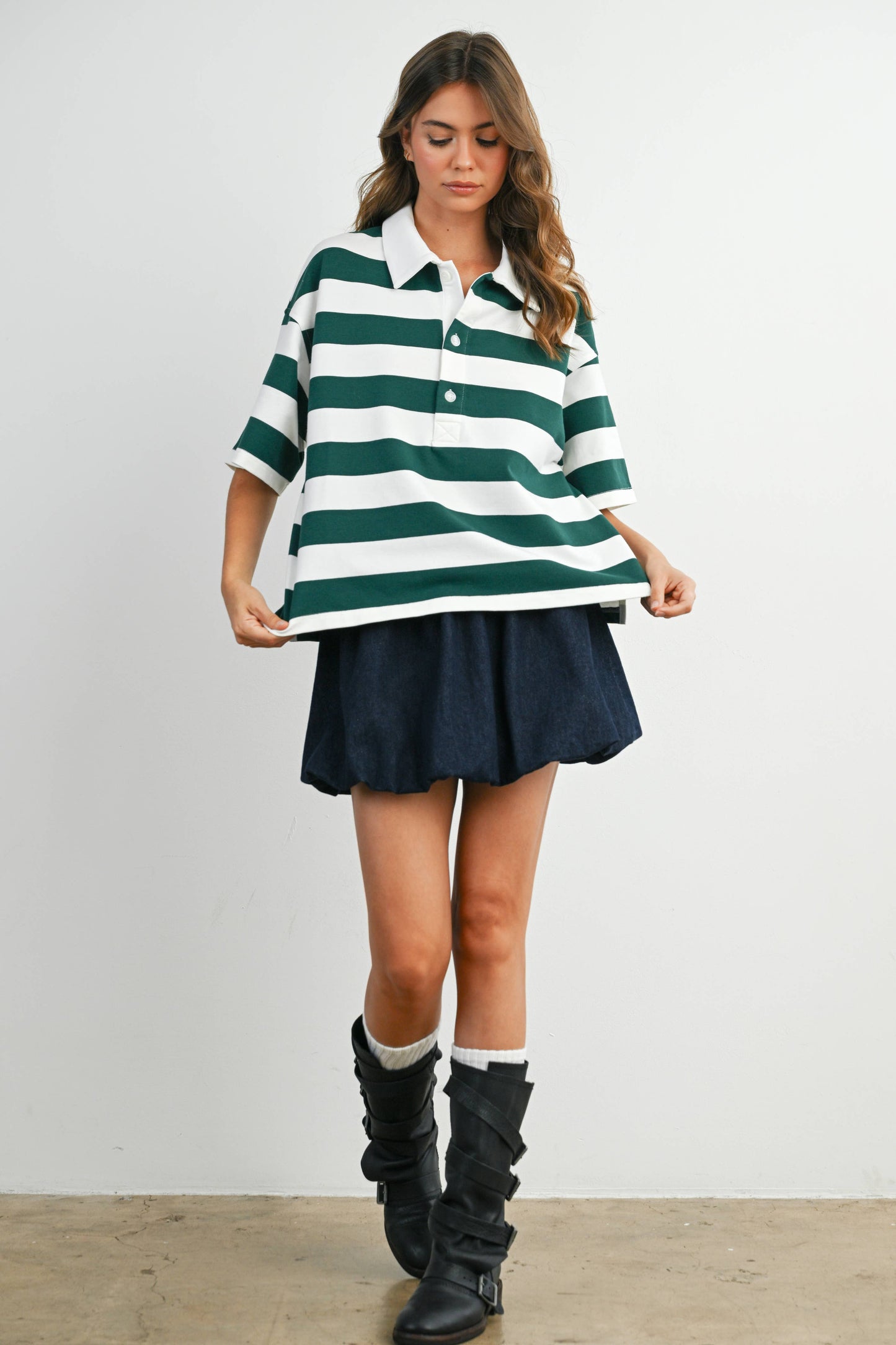 Varsity Rugby Polo in Red, Blue and Green