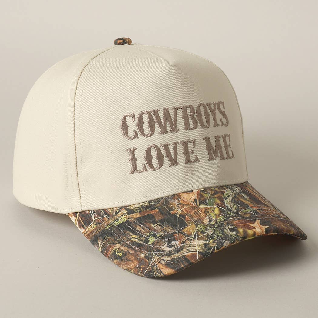 Cowboys Love Me Embroidery Camo Two-Tone Cap