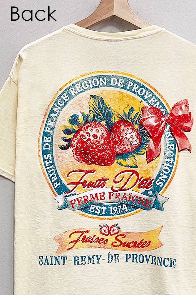 French Strawberries Graphic Tee
