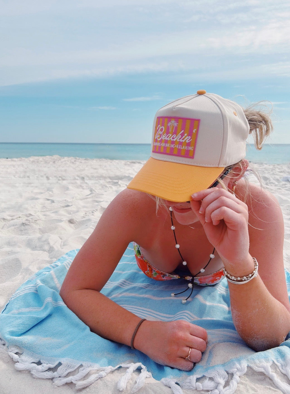 Beachin Trucker Hat - alternate product view at Vogue Villa