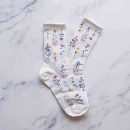 Women's Botanical Garden Casual Socks - alternate product view at Vogue Villa