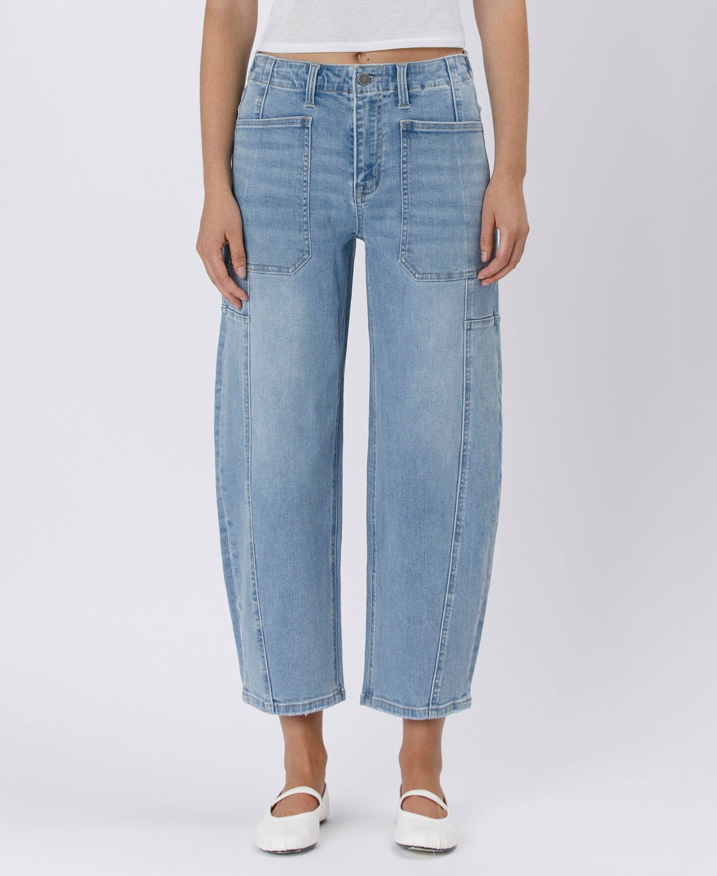 Marias Barrel Jeans - alternate product view at Vogue Villa