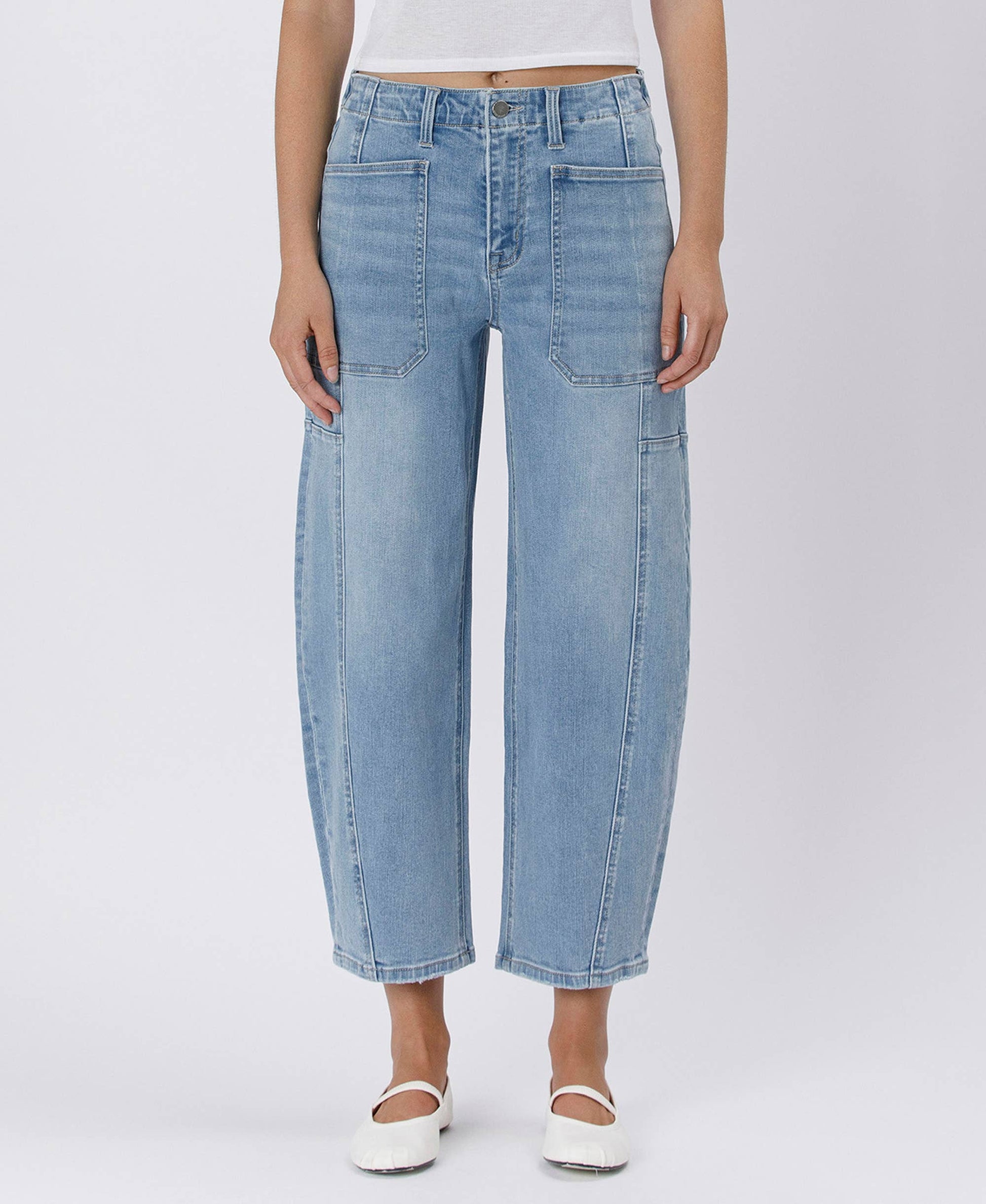 Marias Barrel Jeans - alternate product view at Vogue Villa